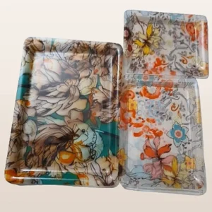 Acrylic/Fiber Snacks Coffee,and Tea Serving Trays